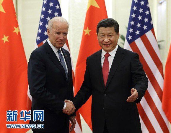 12月4日,国家主席习近平在北京人民大会堂同美国副总统拜登举行会谈。 新华社记者兰红光摄