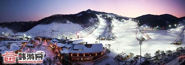 韩国昆池岩度假村滑雪场